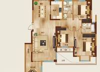 2# 3#A-1B戶型 142㎡ 3室2廳2衛(wèi)1廚 142.00㎡