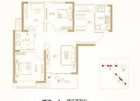 兩室兩廳[二期B4戶型] 89.75㎡ 2室2廳1衛(wèi)1廚 89.75㎡