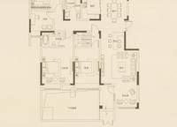 四室兩廳[F1戶型] 181.58㎡ 4室2廳2衛(wèi)1廚 181.58㎡
