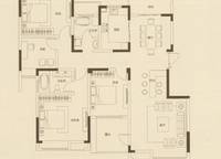 四室兩廳[F3戶型] 153.52㎡ 4室2廳2衛(wèi)1廚 153.52㎡