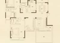 四室兩廳[F6戶型] 222.97㎡ 4室2廳2衛(wèi)1廚 222.97㎡