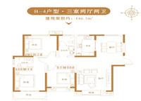 B-4戶型圖 3室2廳2衛(wèi)1廚 146.30㎡