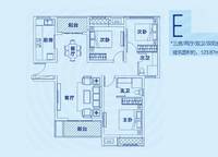 鄭西理想城E戶型 3室2廳2衛(wèi)1廚 123.00㎡