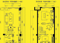 55㎡LOFT戶型 1室1廳1衛(wèi)1廚 55.00㎡