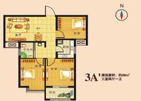 3A`戶型 3室2廳1衛(wèi)1廚 89.00㎡