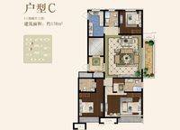 戶型C  3室2廳3衛(wèi)  約158㎡ 3室2廳3衛(wèi)1廚 158.00㎡