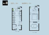 三期A-3戶型 1室1廳1衛(wèi)0廚 51.00㎡
