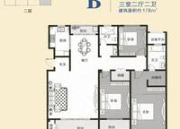 洋房二層B戶型 3室2廳2衛(wèi)1廚 178.00㎡