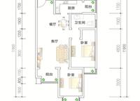 20號樓2B（東南戶）戶型圖 2室2廳1衛(wèi)1廚 0.00㎡