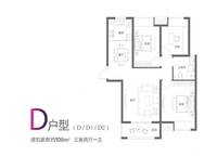 一期D戶型109㎡ 3室2廳1衛(wèi)1廚 109.00㎡