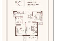 2#C戶型 2室2廳1衛(wèi)1廚 90.00㎡