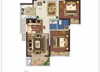 鄭州綠地城B戶型三房兩廳一衛(wèi)90㎡ 3室2廳1衛(wèi)1廚 90.00㎡