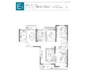 二期E1戶型 4室2廳2衛(wèi)1廚 141.70㎡