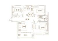 戶型A3 3室2廳1衛(wèi)1廚 109.00㎡