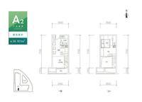 Loft-A2戶型 1室1廳1衛(wèi)1廚 39.16㎡