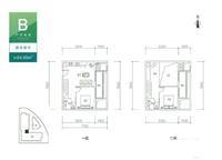 Loft-B戶型 2室1廳1衛(wèi)1廚 64.86㎡