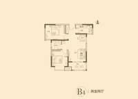 B4戶型 2室2廳1衛(wèi)1廚 83.45㎡