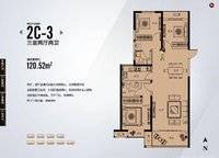 2C-3 3室2廳2衛(wèi)1廚 120.00㎡