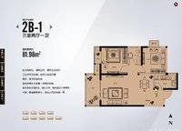 2B-1 3室2廳1衛(wèi)1廚 82.00㎡