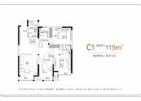 C1戶型 3室2廳2衛(wèi)1廚 115.00㎡