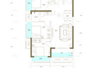 三期7#C1 3室2廳1衛(wèi)1廚 92.00㎡