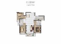131㎡ 3室2廳2衛(wèi)1廚 131.00㎡