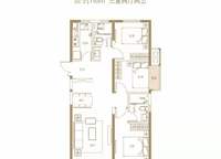 五號院A戶型 3室2廳2衛(wèi)1廚 116.00㎡