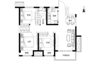 5號(hào)院95㎡ 3室2廳1衛(wèi)1廚 95.00㎡