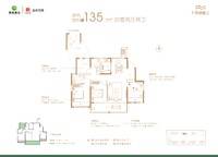 135平戶型 4室2廳2衛(wèi)1廚 135.00㎡