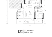 149㎡ 4室2廳2衛(wèi)1廚 149.00㎡