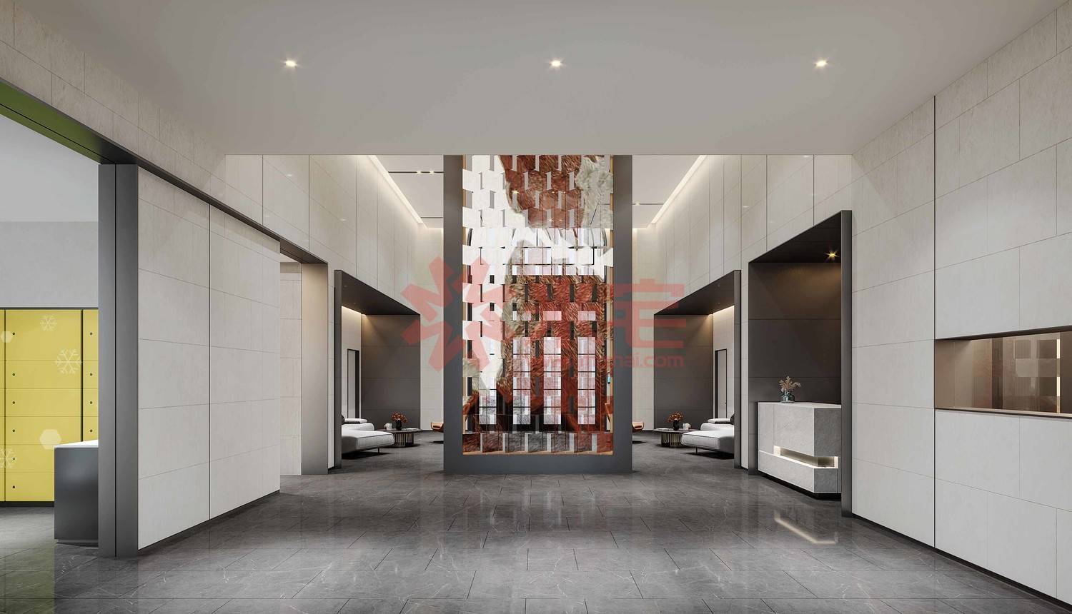 效果图 入户大堂效果图 前厅01