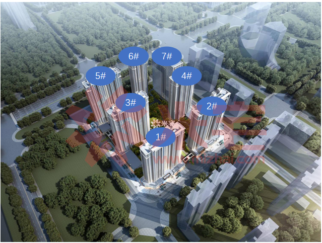效果图 华瑞紫韵城天园楼栋图